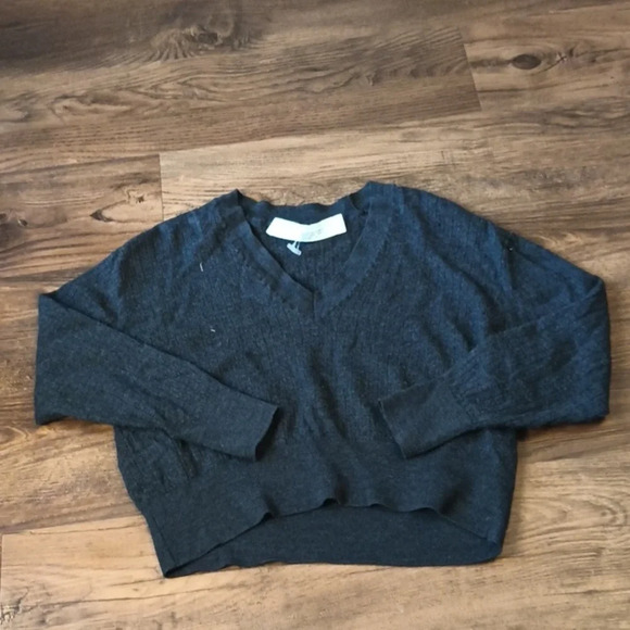 IRO Sweaters - IRO Grey Merino Wool 3/4 Sleeve Sweater PP